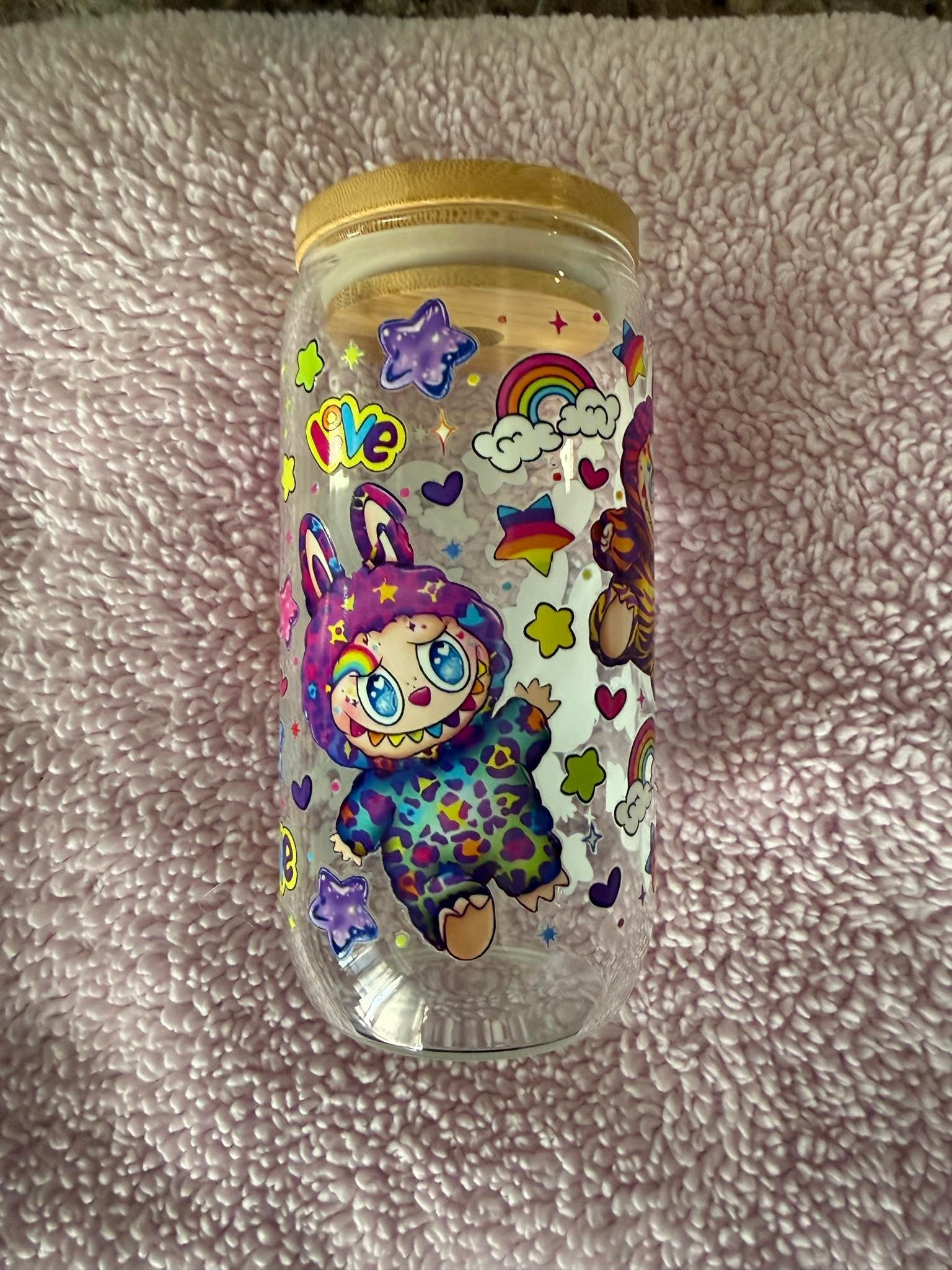 16oz Labubu Rainbow love